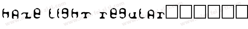 haze light regular字体转换